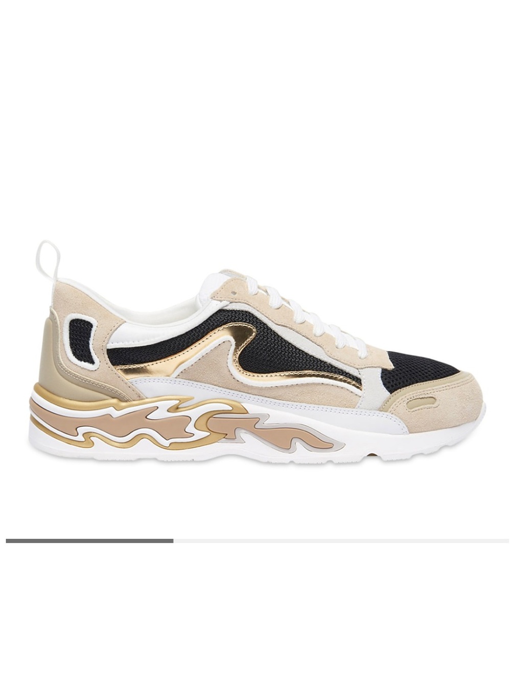 NWT SANDRO Women's Flame Gold Trainer Sneakers - Size 37